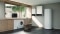 The image shows the Vitocal 250-AH hybrid heat pump in a modern utility room